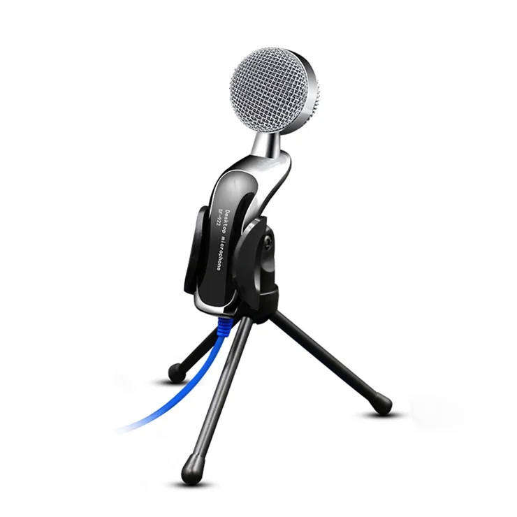 Andowl Dekstop Microphone With Tripod Stand Dekstop Condenser Microphone Features Noise Cancelling
