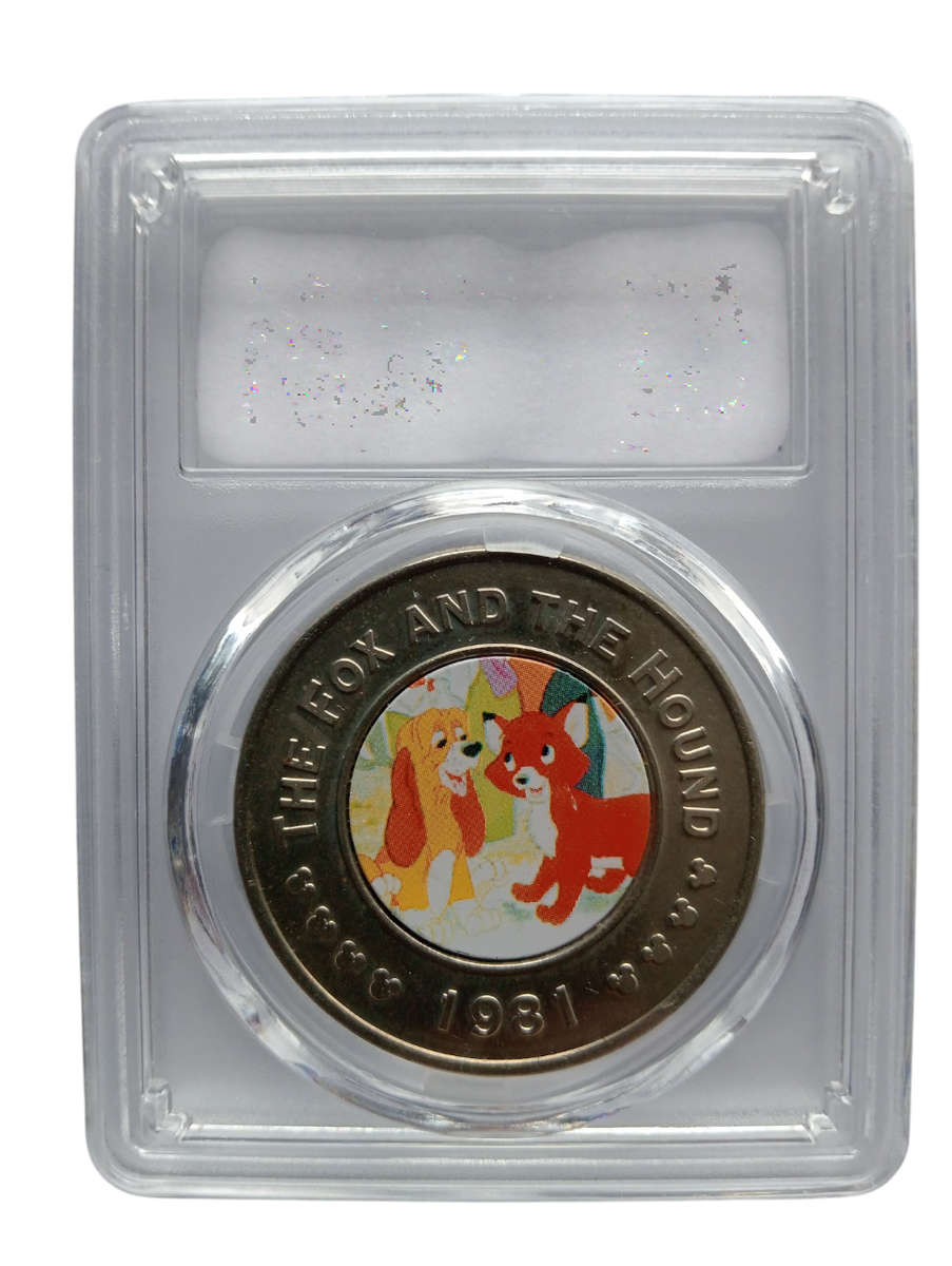 1981 Disney Decades Collectable Token -The Eighties- 1981 The Fox And The Hound
