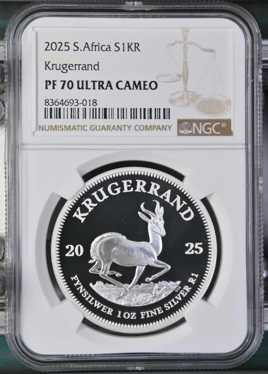 2025 Silver Krugerrand 1oz Perfect Proof PF 70 Ultra Cameo NGC