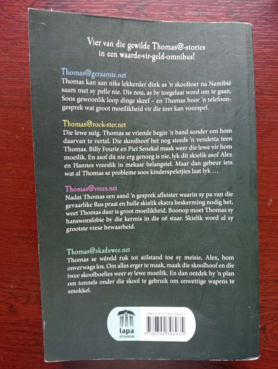 Thomas@ Geraamte , Rocksteer Vrees Skafuwe.net - 4 in 1 Book By Carina Diedricks-Hugo