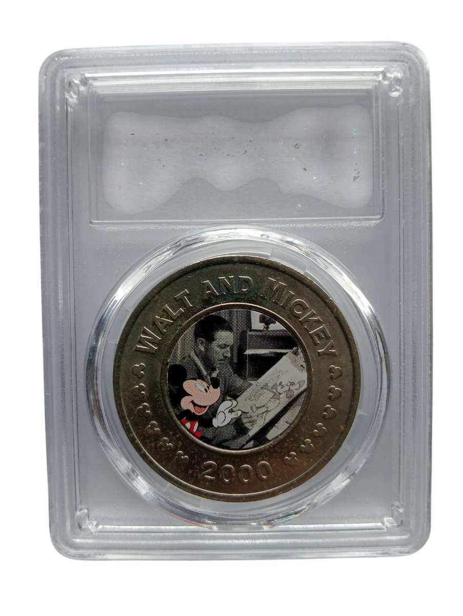 2000 Disney Decades Collectable Token -The Millennium- 2000 Walt and Mickey
