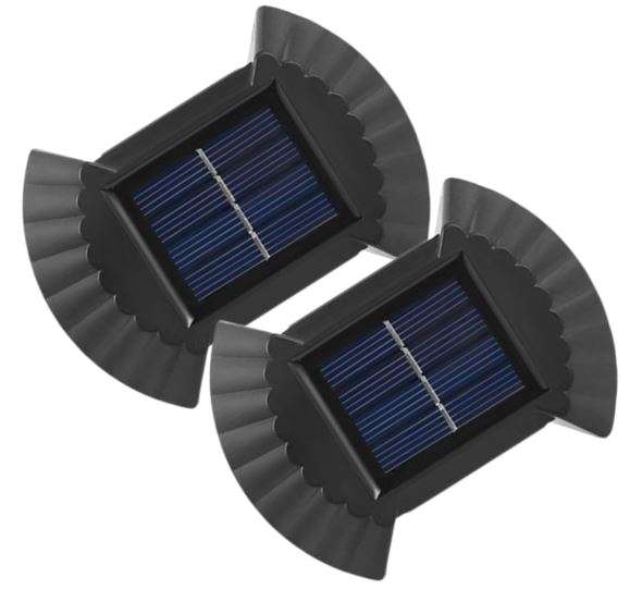 2 X Solar Double Head Waterproof Solar Wall Lights