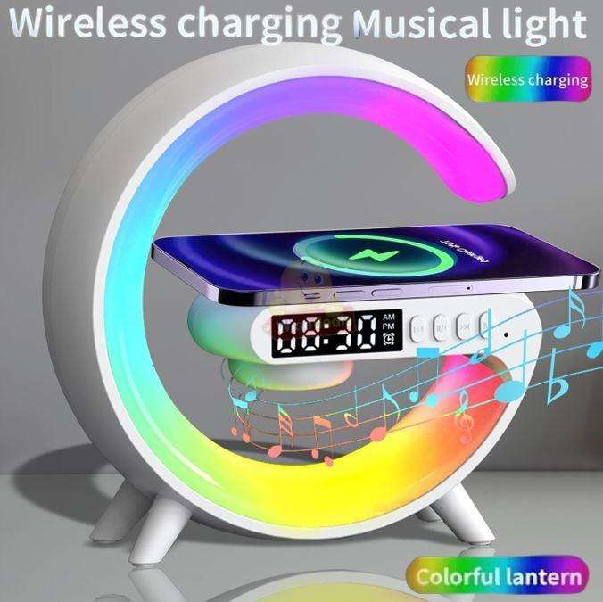 Bluetooth 360° Surround Sound Speaker Wireless Charger Colourful Lights