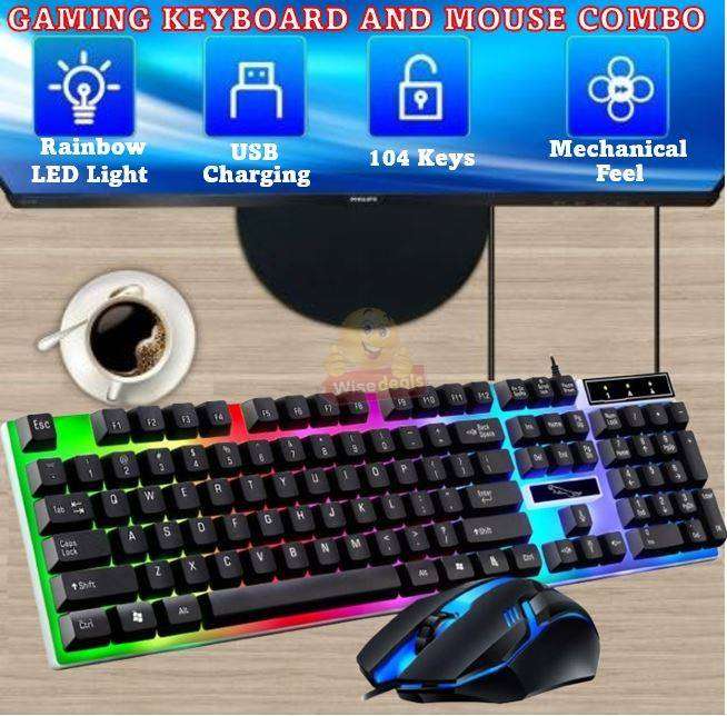 LED Backlight Gaming Keyboard and Mouse Set