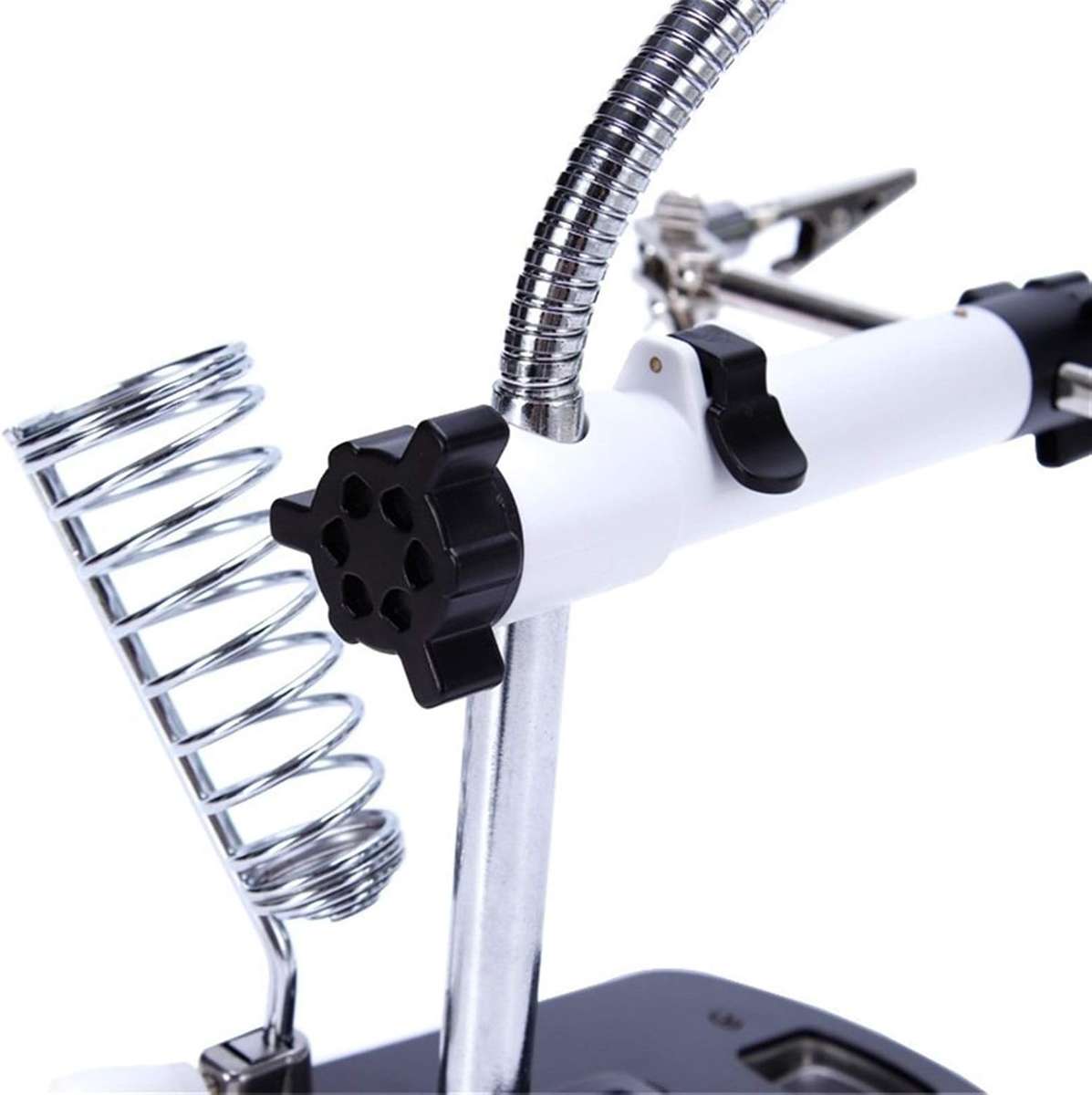 5 LED Light Auxiliary Lamp Soldering Stand Magnifier