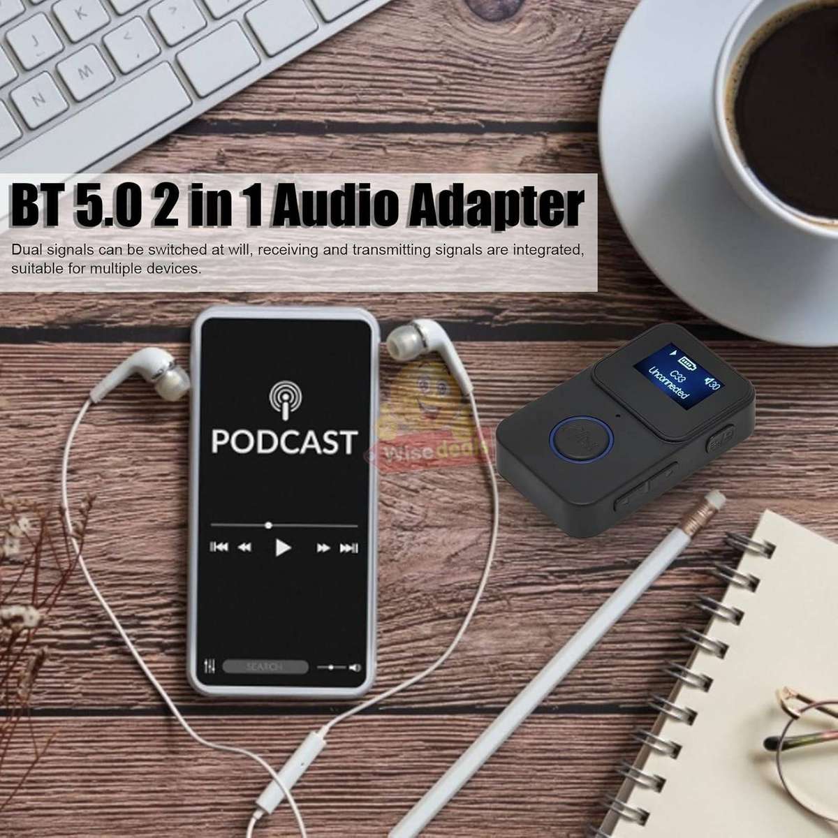 Portable Wireless Audio Player C33 Bluetooth 5.0, MicroSD, AUX, 200mAh