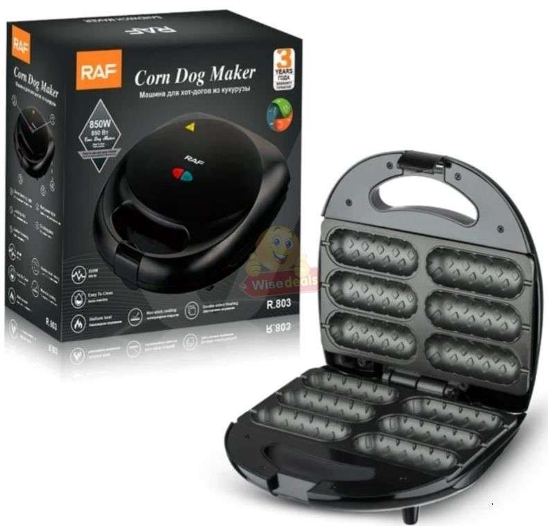 RAF Waffle Corn Hot Dog Maker 750watt
