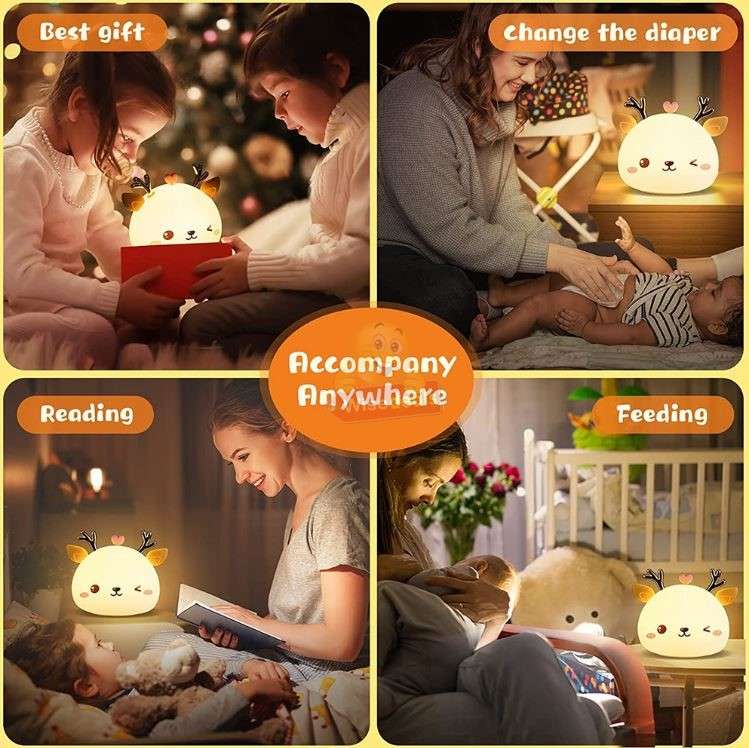 Silicone Soft Touch Bunny Night light Lamp