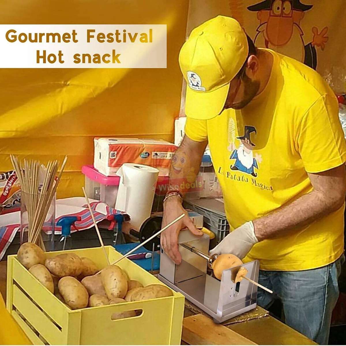 Stainless Steel potato spiral and veggie slicer tornado