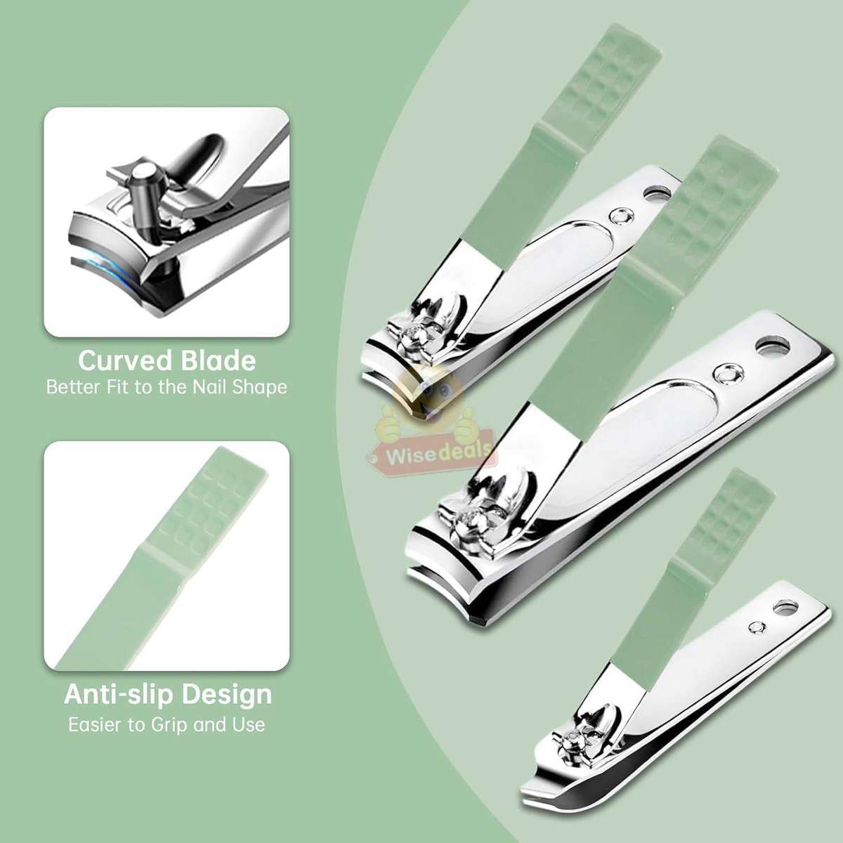 16 Piece Manicure & Pedicure Set with Leather Bag