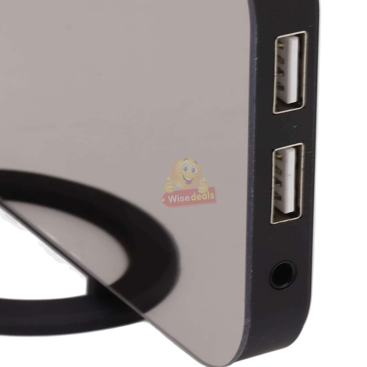 Large LED Display Digital Alarm Clock with Dual USB and AUX -Black & Red