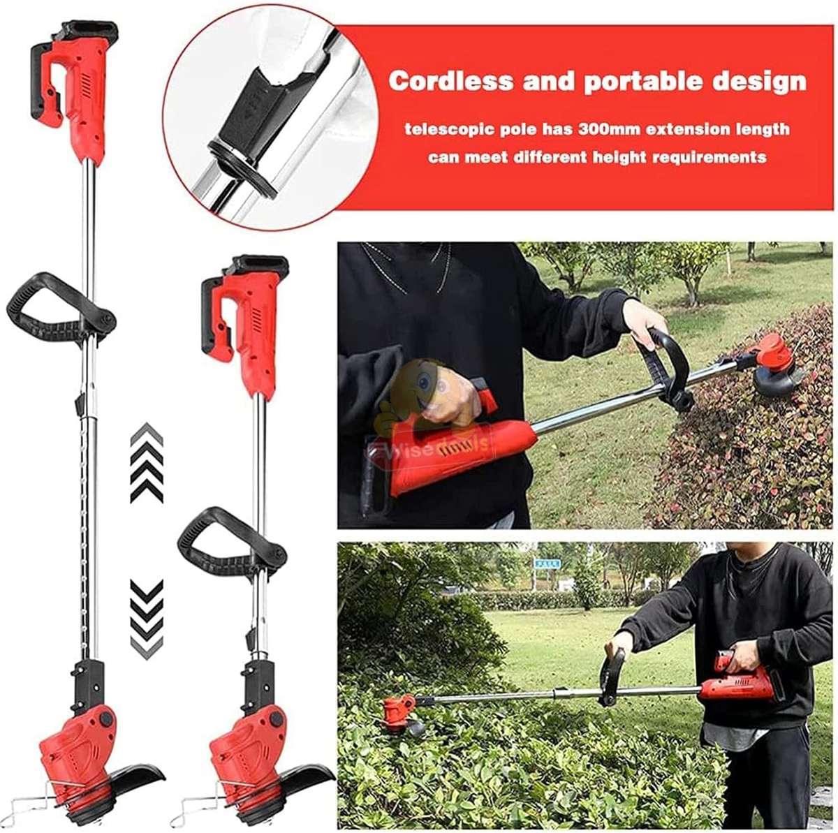 Rechargeable Wireless Lawn Mower and Grass Cutter with 48V Lithium Battery