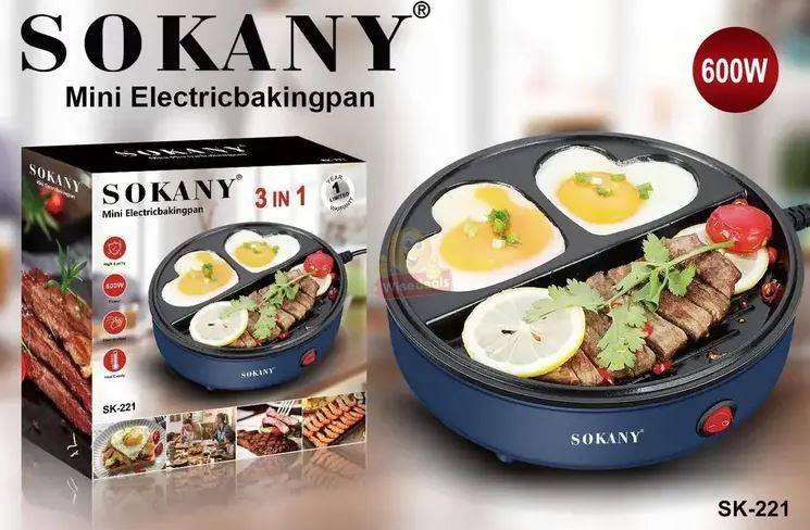 SOKANY Electric Grill Maker 3 in 1
