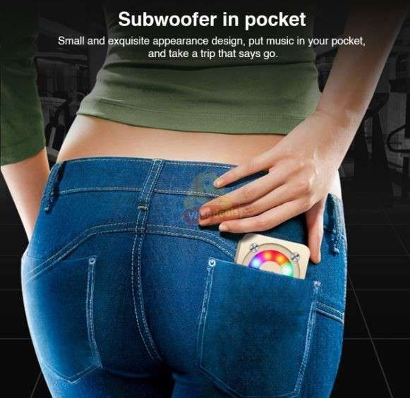 Portable Bluetooth Stereo Speaker with Built-in MIC & Light Support Hands-free Calls & TF Card & AUX