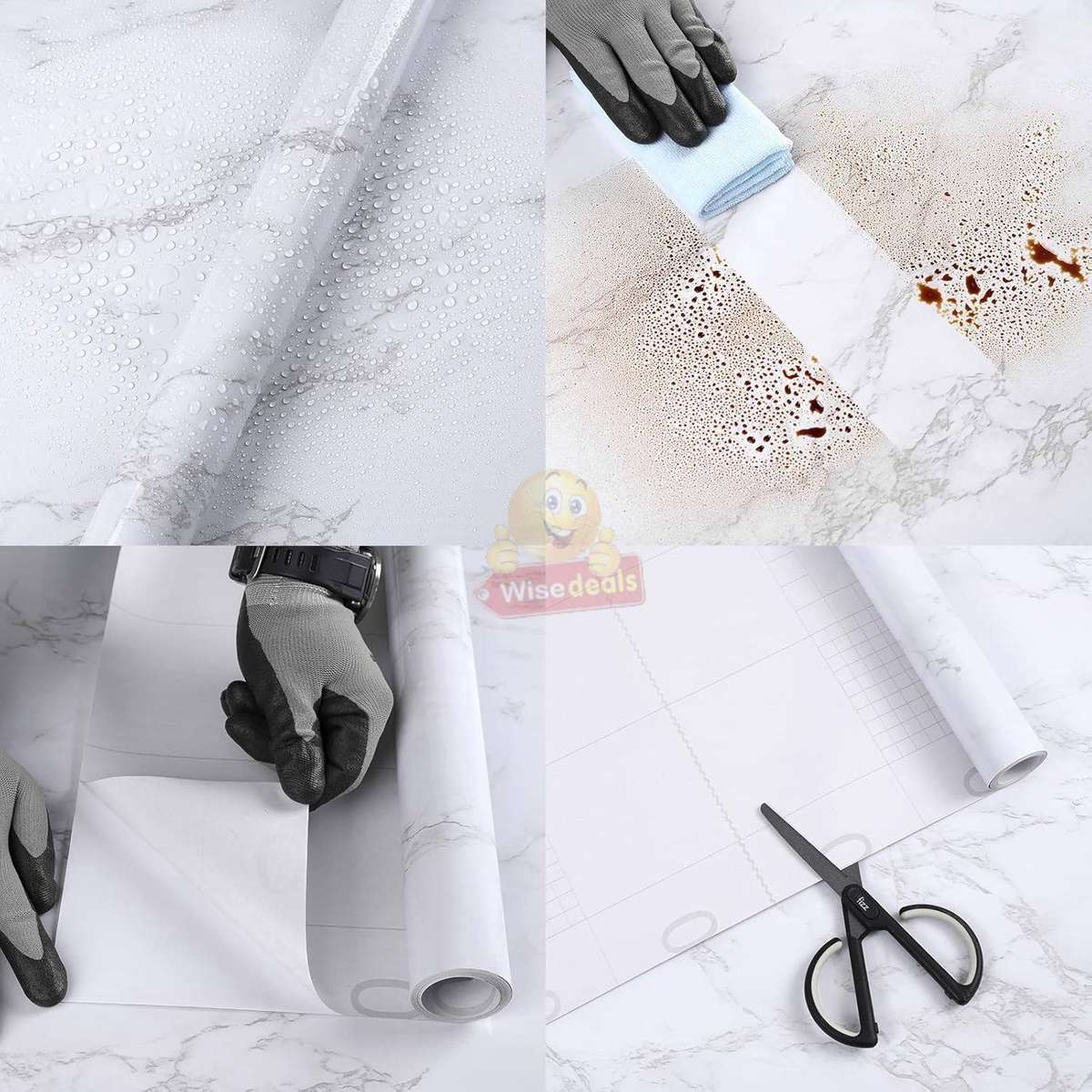 Self-Adhesive water-resistant Marble Pattern Film 40CM x 2M