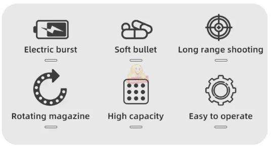 Soft Bullet Elite Disruptor Toy Gun with Accessories