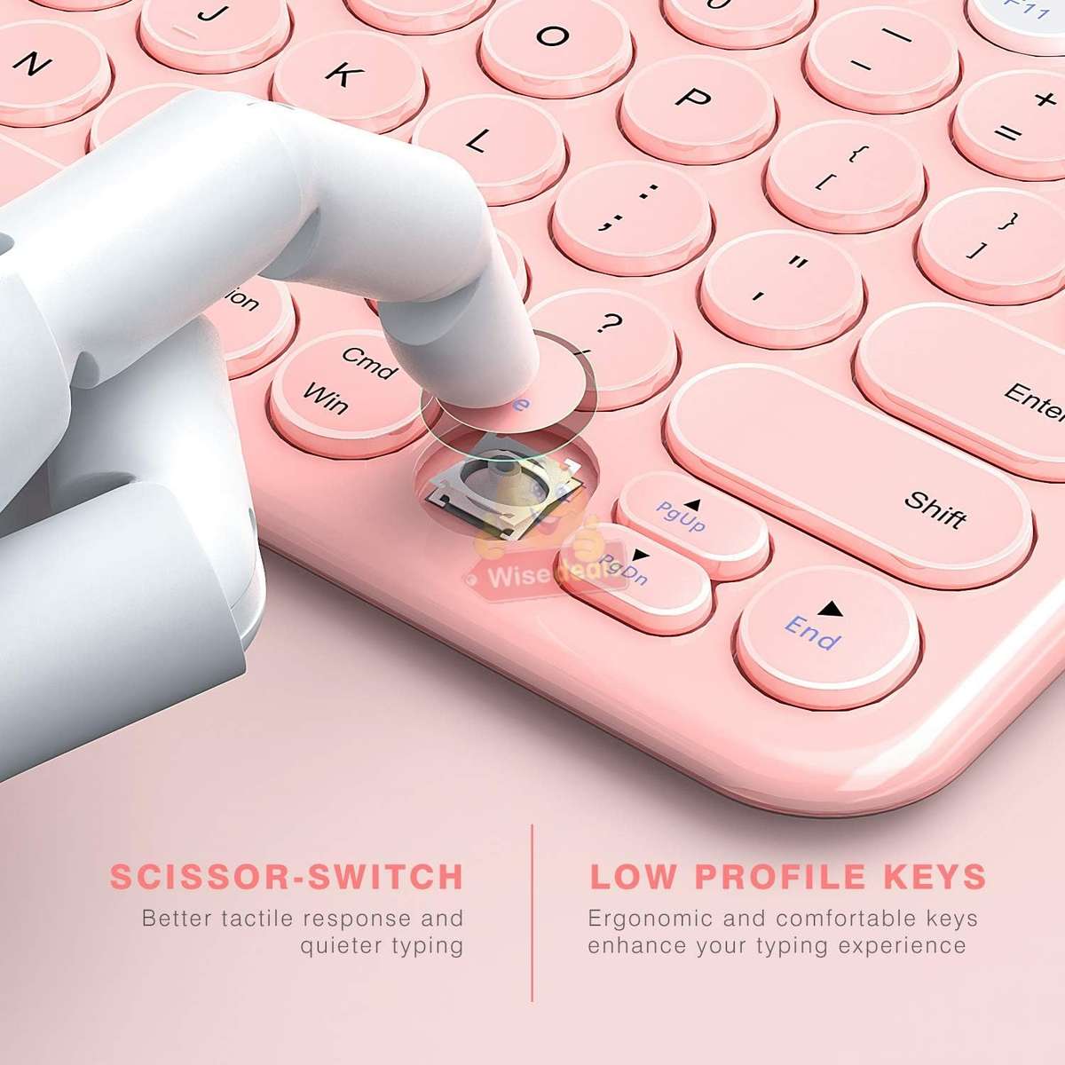 3 Channels Universal Wireless Bluetooth Slim Keyboard for Tablets Phone