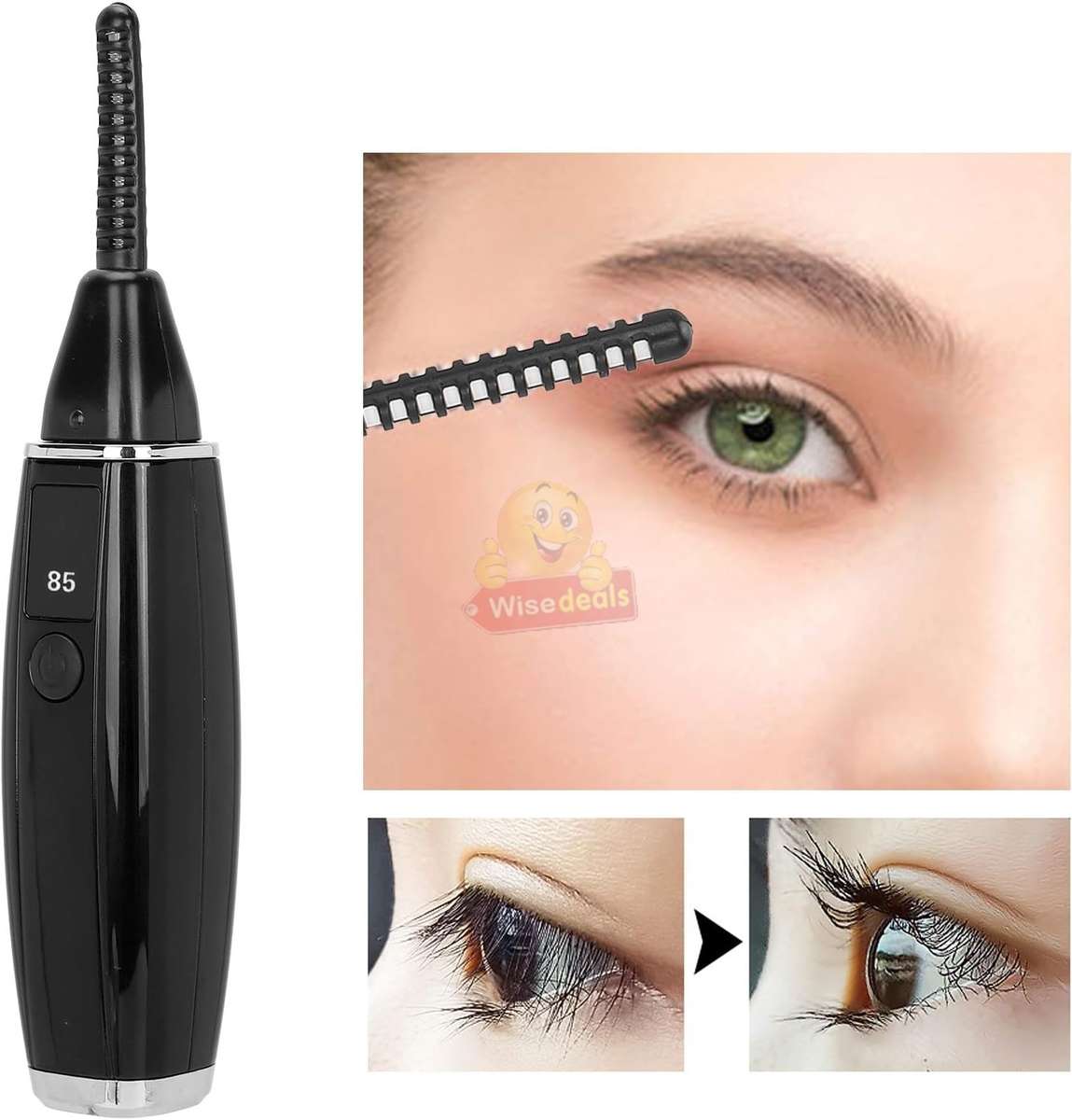 Electric LED Display Eyelash Curler USB Rechargeable 2 Temperature settings