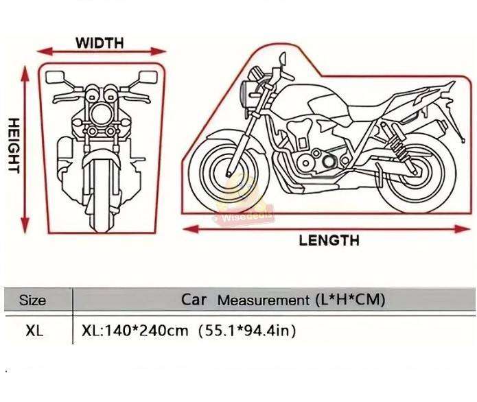Motorcycle Protective Cover 140 X 240cm