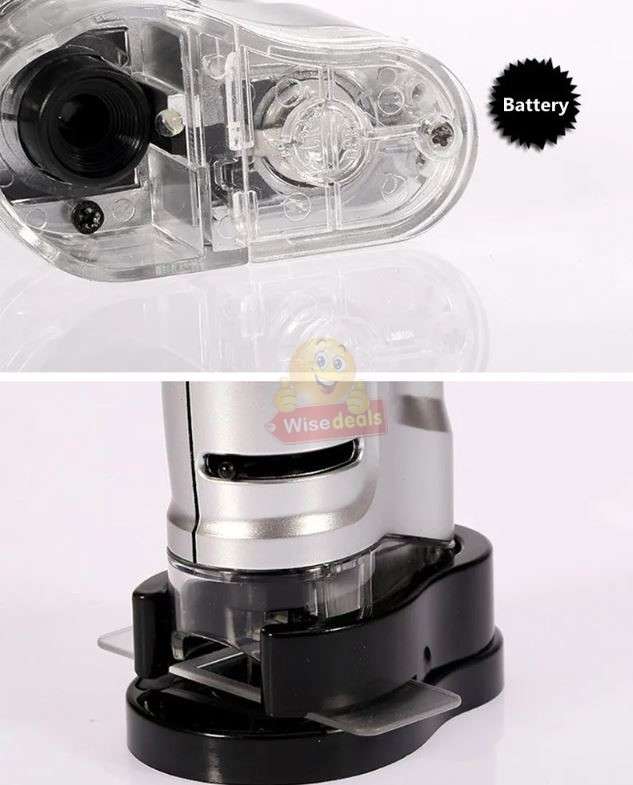Handheld Mini Pocket Microscope 20X - 40X Optical Zoom with LED Light
