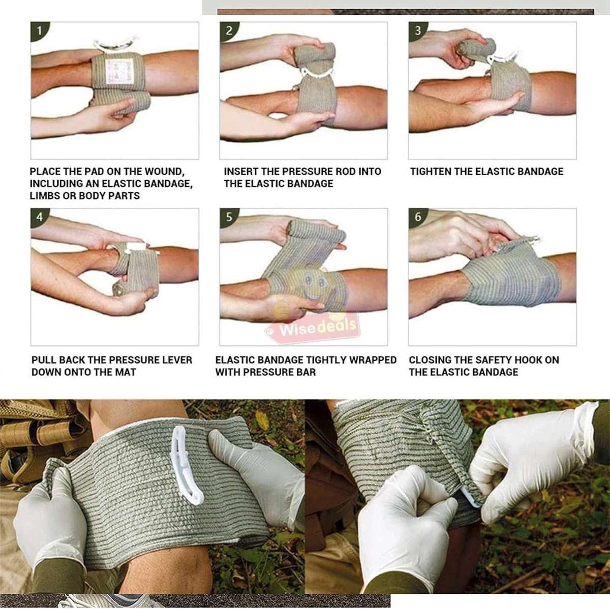 6 Inch Vacuum Sealed Multi-Purpose Emergency Bandage