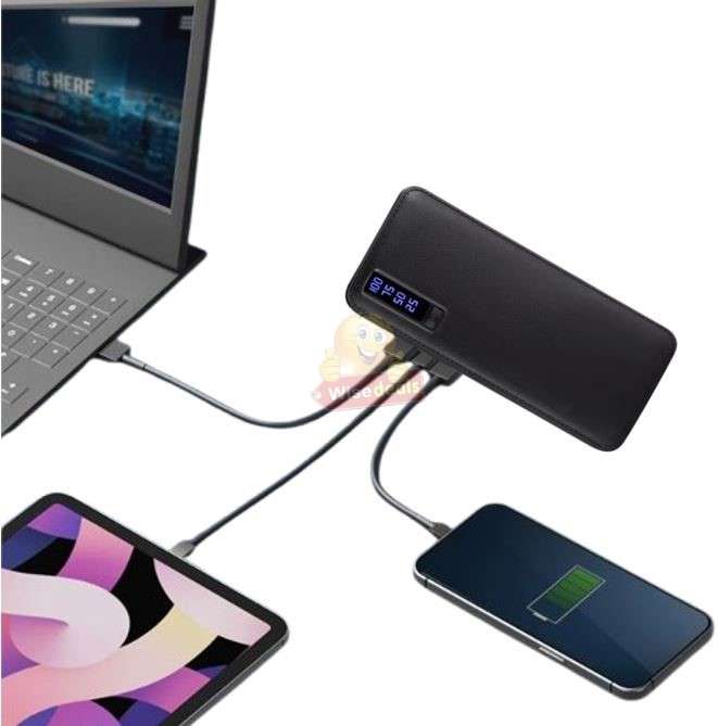 3 USB Backup Power Bank large capacity 20 000mAh with Flashlight charge 3 devices simultaneously