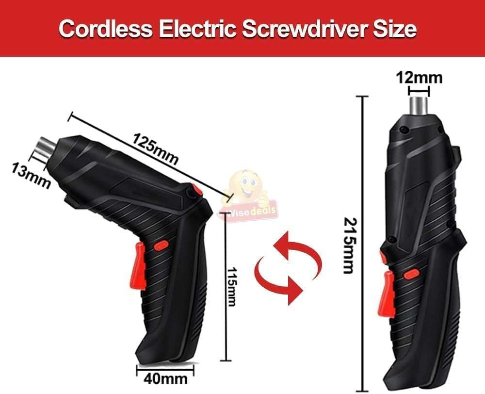 Cordless USB Charging Mini Rechargeable Electric Screwdriver Drill LED Light