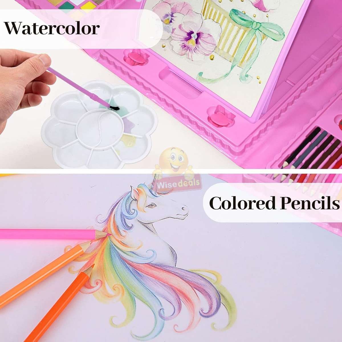 Super Mega 208 Piece Premium Art Set, Keep your Child busy for Hours and a Great Gift