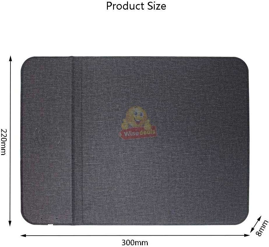 Fast Qi Wireless Charging Mouse Pad in Black