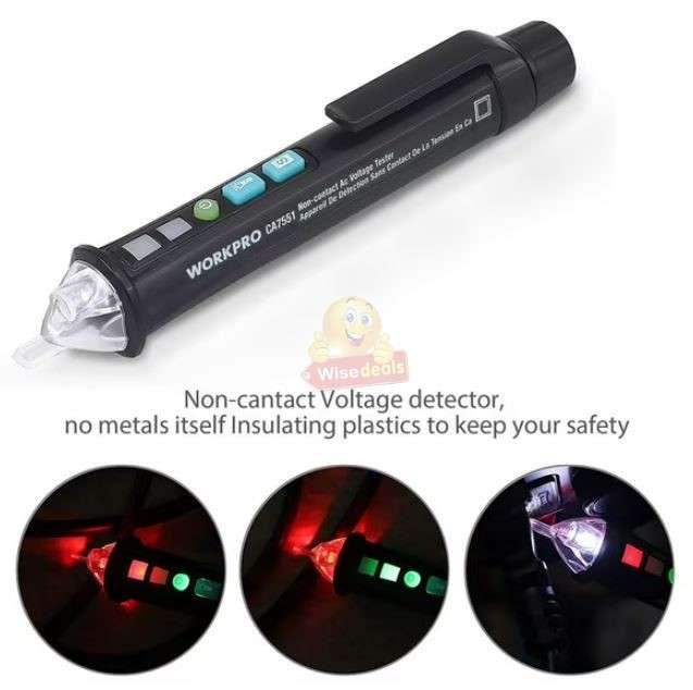 Multi-Function 12V / 48V -1000V Pen Style Non-Contact AC Voltage Detector