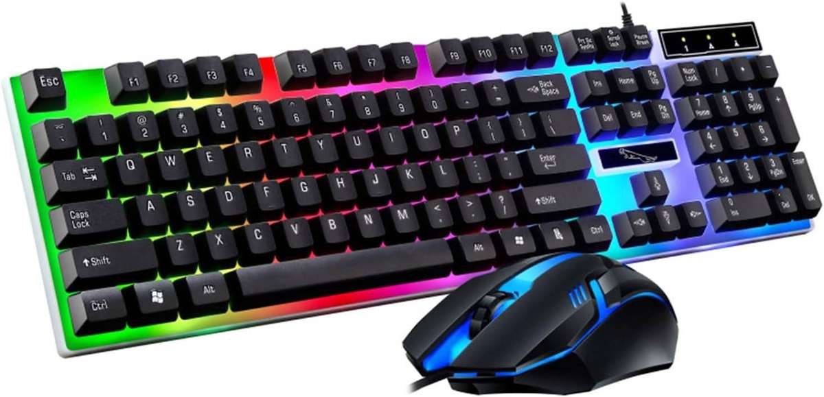 LED Backlight Gaming Keyboard and Mouse Set