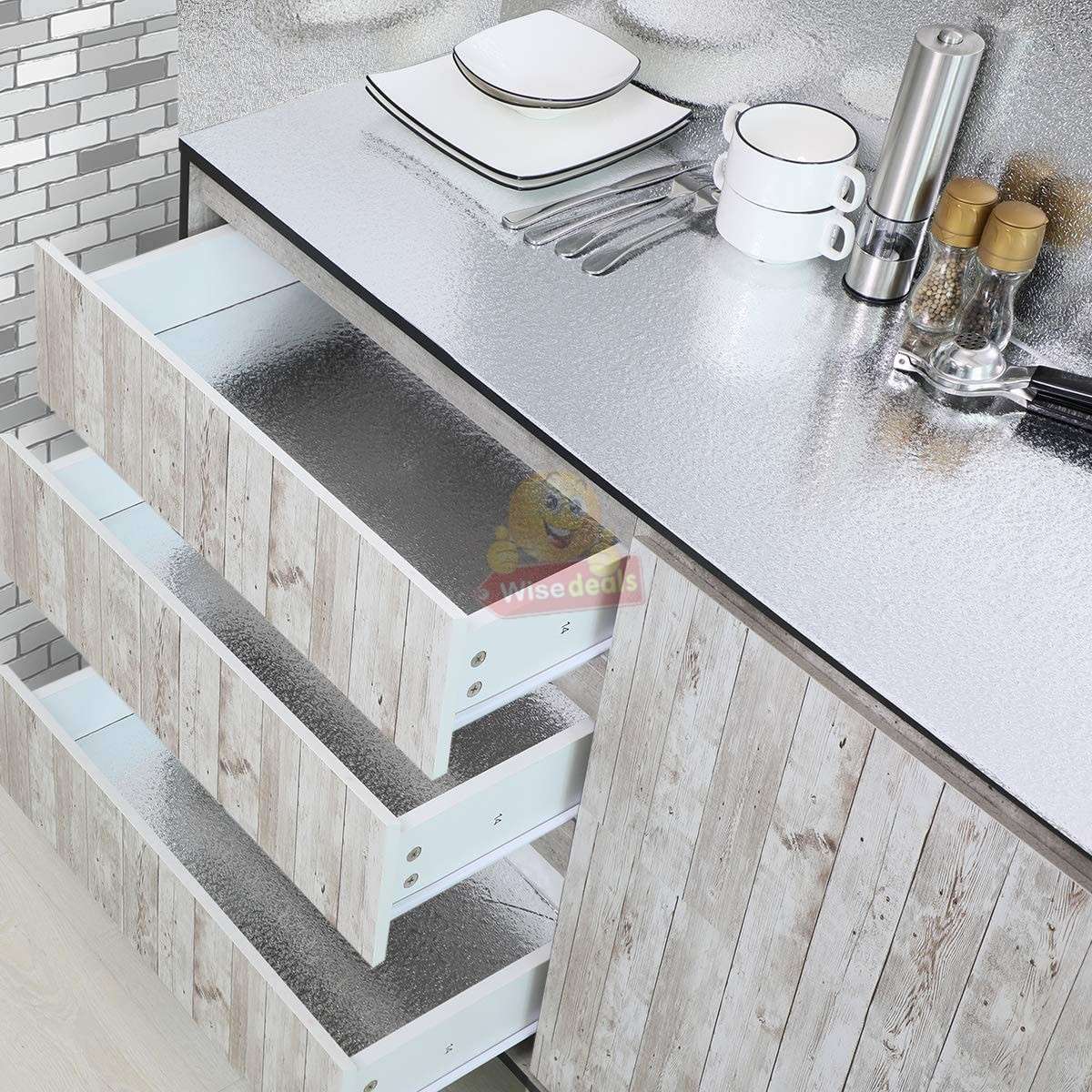 Aluminium Foil Roll Wardrobe Cabinets Cupboard Stove Table Drawer Oil and Heat Proof