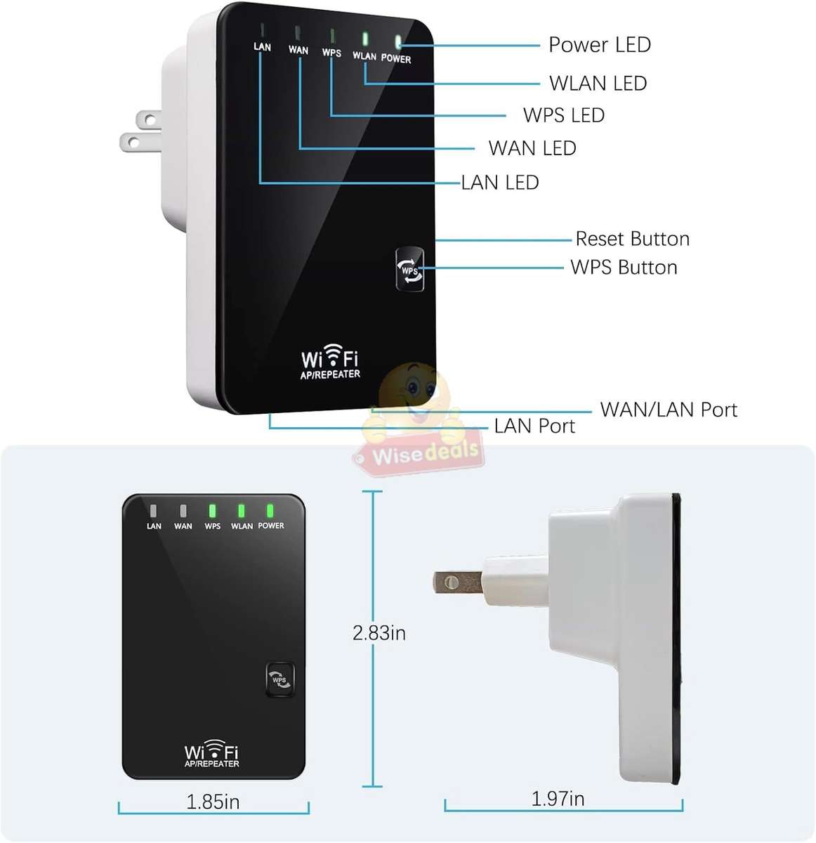 2.4Ghz 300Mbps Wireless-N WIFI Repeater and Mini Router