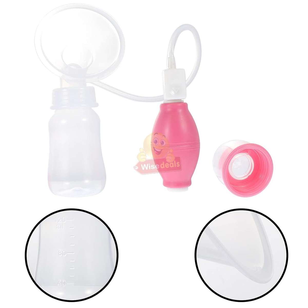 Multi-function 120ml Manual Breast-Feeding Pump with Lid