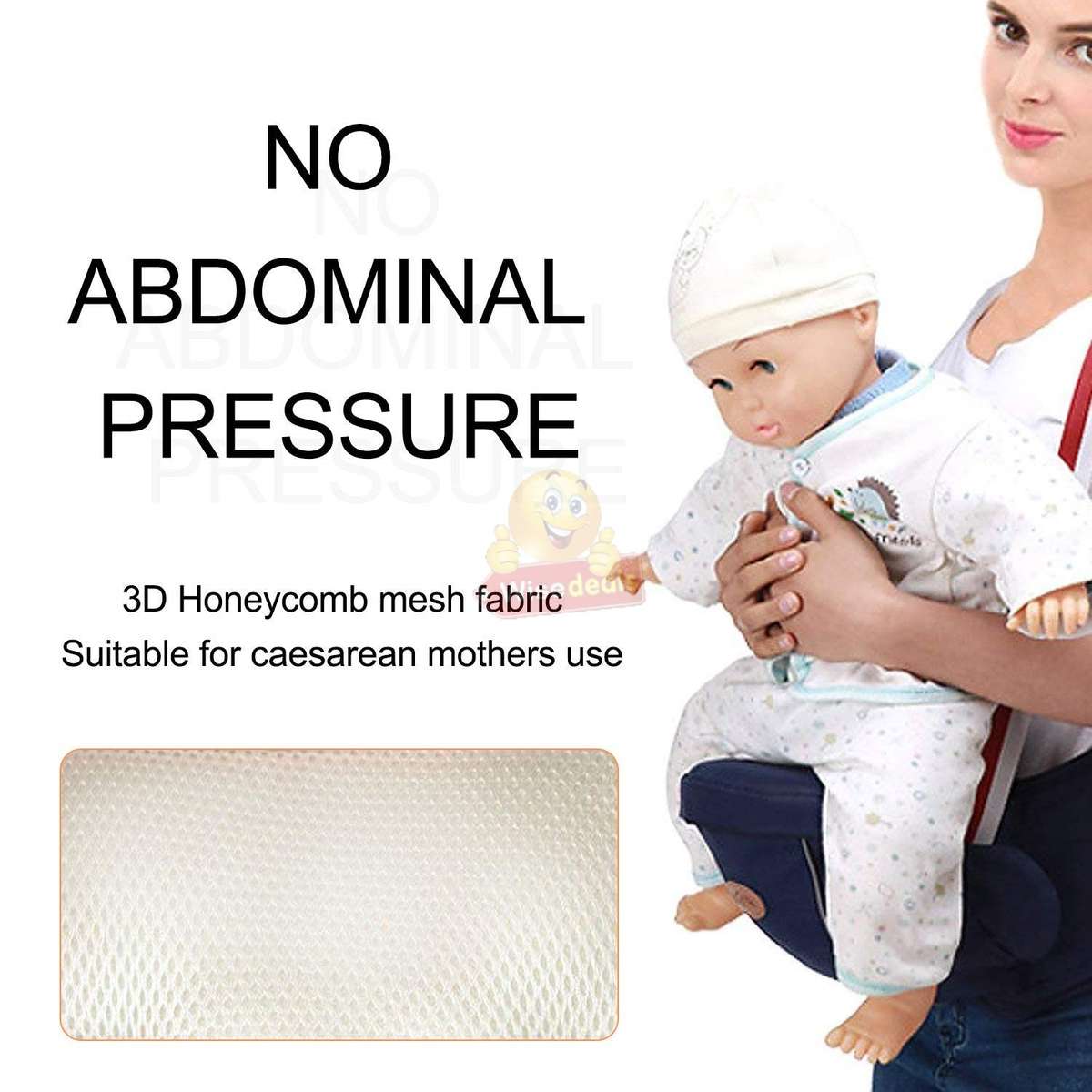 Portable Infant Baby Safe Waist Chair in Blue