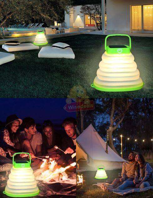 SOLAR and USB Collapsible Dimmable LED Light
