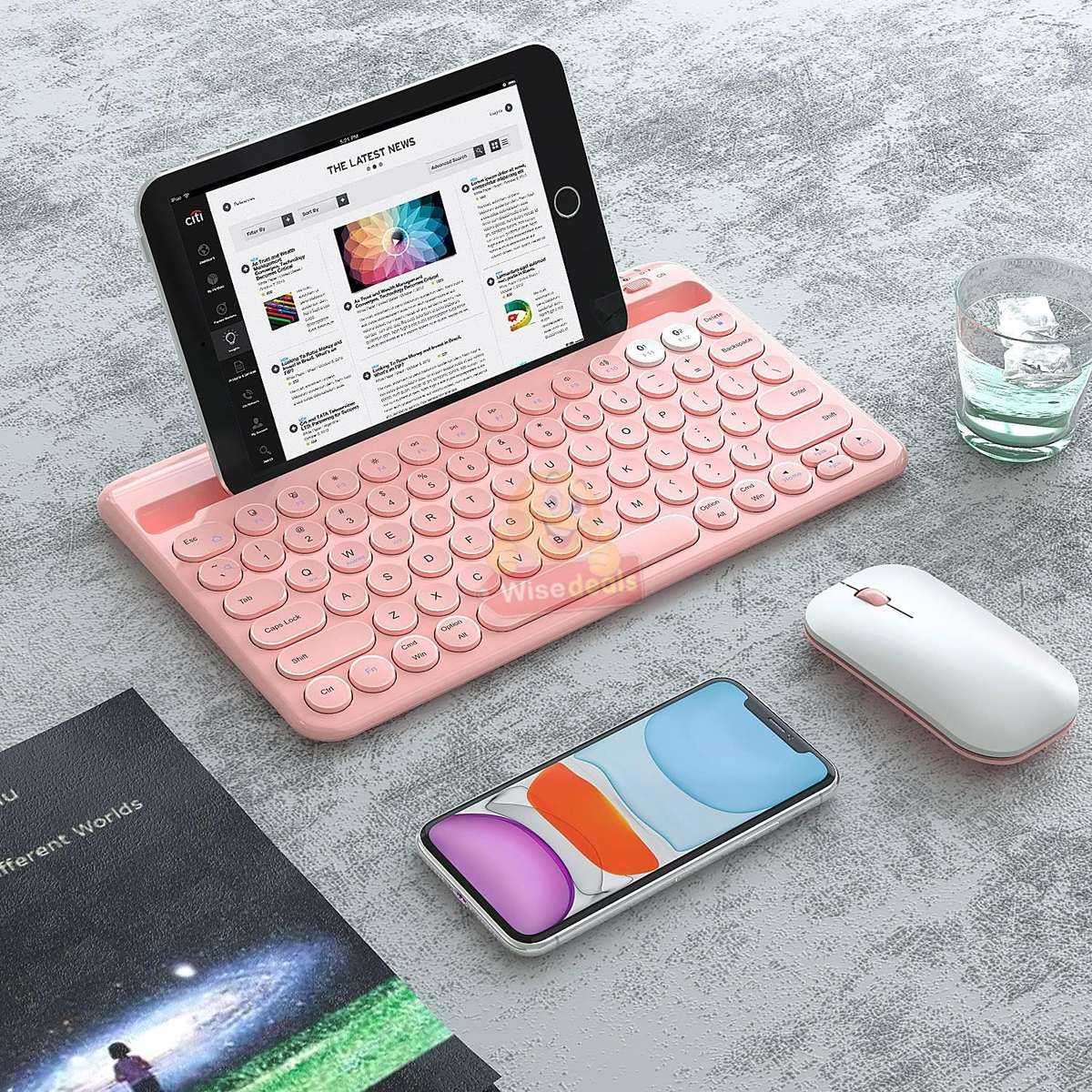 3 Channels Universal Wireless Bluetooth Slim Keyboard for Tablets Phone