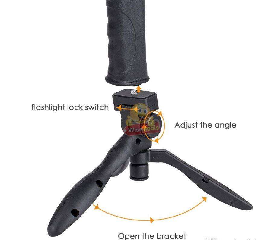 3500mAh LED Tripod Pistol Light, 3 Lighting Modes, USB Interface, Mobile Power Bank