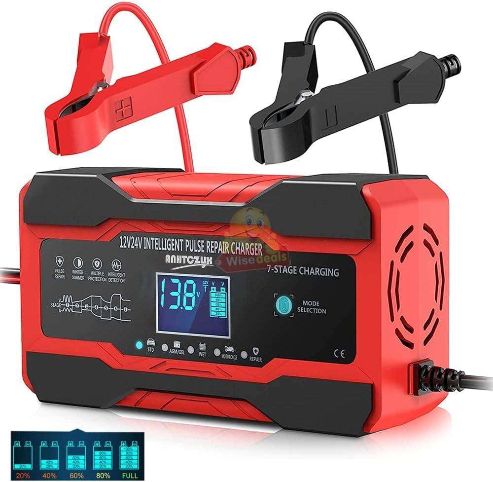 12V 8A and 24V 4A Intelligent Pulse Repair Battery Charger