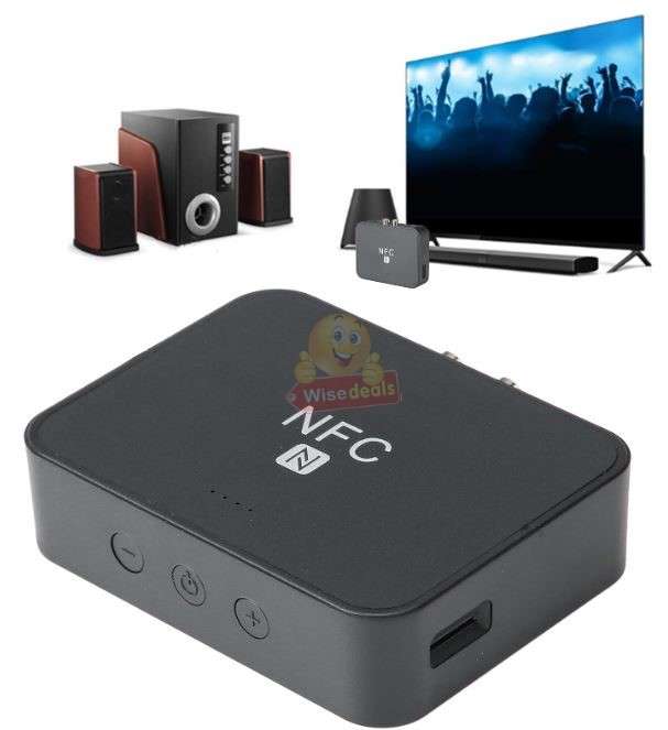 Bluetooth 5.0 Audio Receiver with NFC Function RCA AUX Ports for Home and Car Stereo