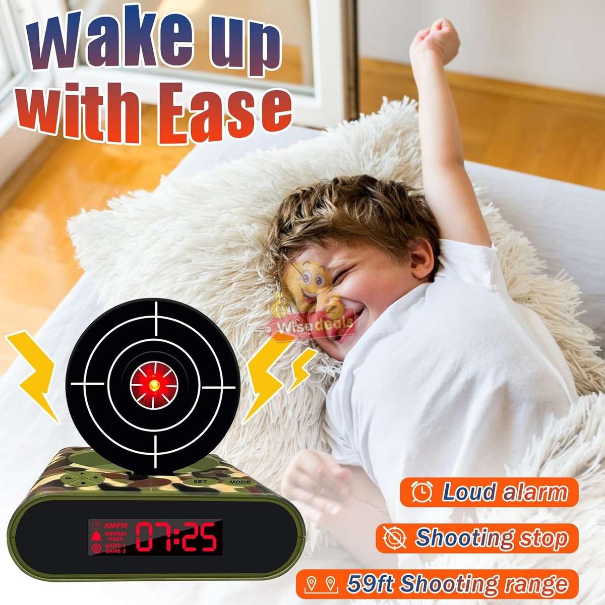 USB Game Mode and Gun Target LED Alarm Clock