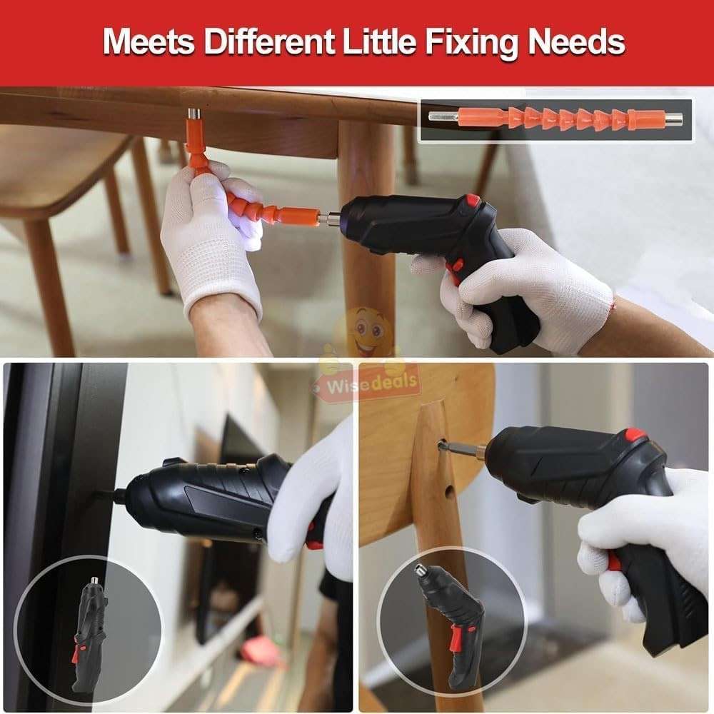 Cordless USB Charging Mini Rechargeable Electric Screwdriver Drill LED Light