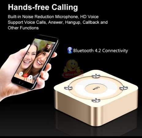 Portable Bluetooth Stereo Speaker with Built-in MIC & Light Support Hands-free Calls & TF Card & AUX