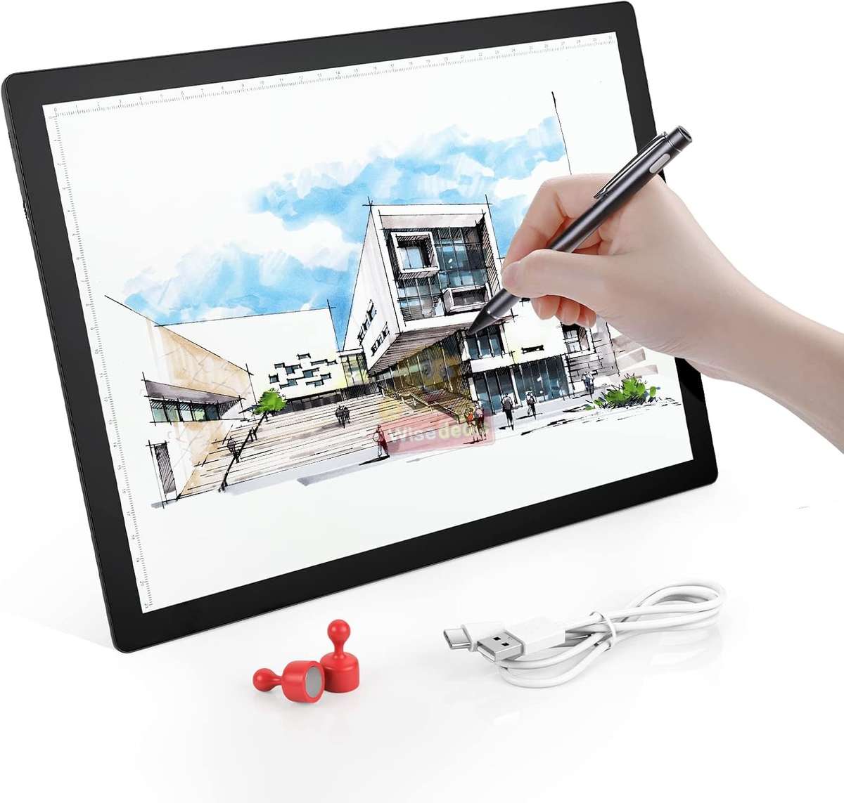 Large 2500mAh Lithium Battery LED Brightpad with scale