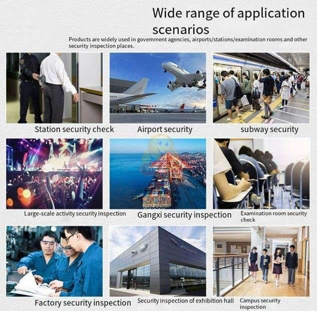 Handheld Radar Security Metal Detector with Alarm Buzzer and LED Flashing