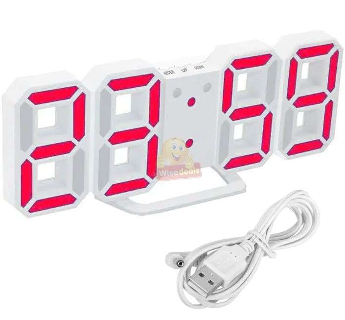 Large 3D LED Digital Light Alarm Clock