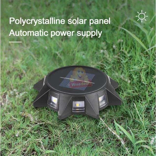 LED Solar Ground and Wall light with Built-in Rechargeable battery, Easy to Install and Waterproof