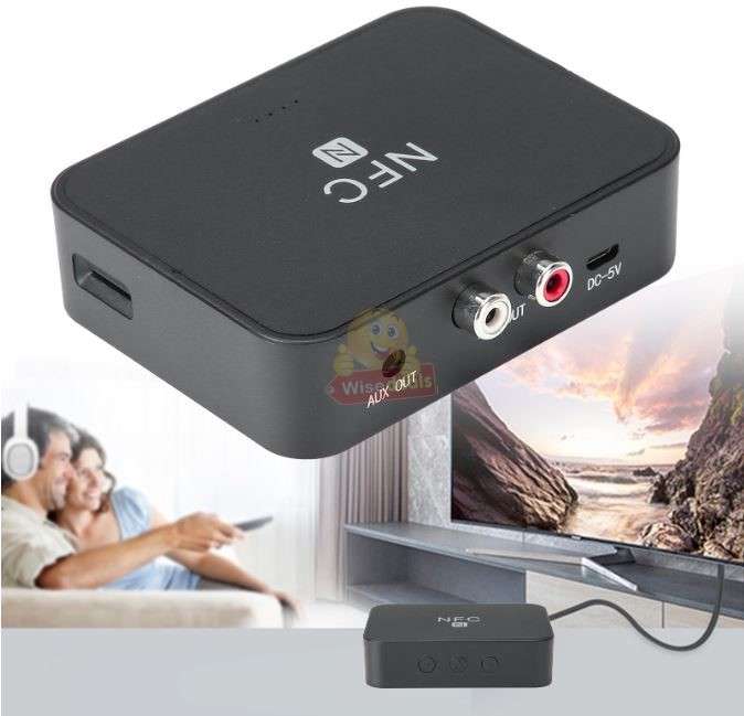 Bluetooth 5.0 Audio Receiver with NFC Function RCA AUX Ports for Home and Car Stereo