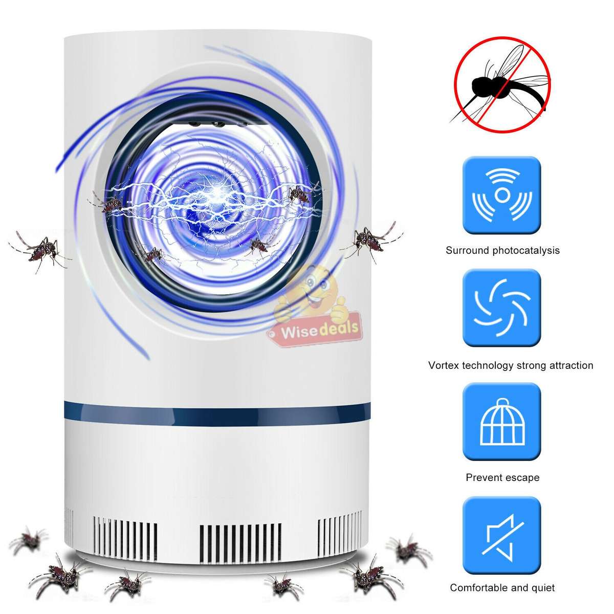 Effective UV Light Mosquito and Insect Killer, powered by USB for Indoor and Outdoor use