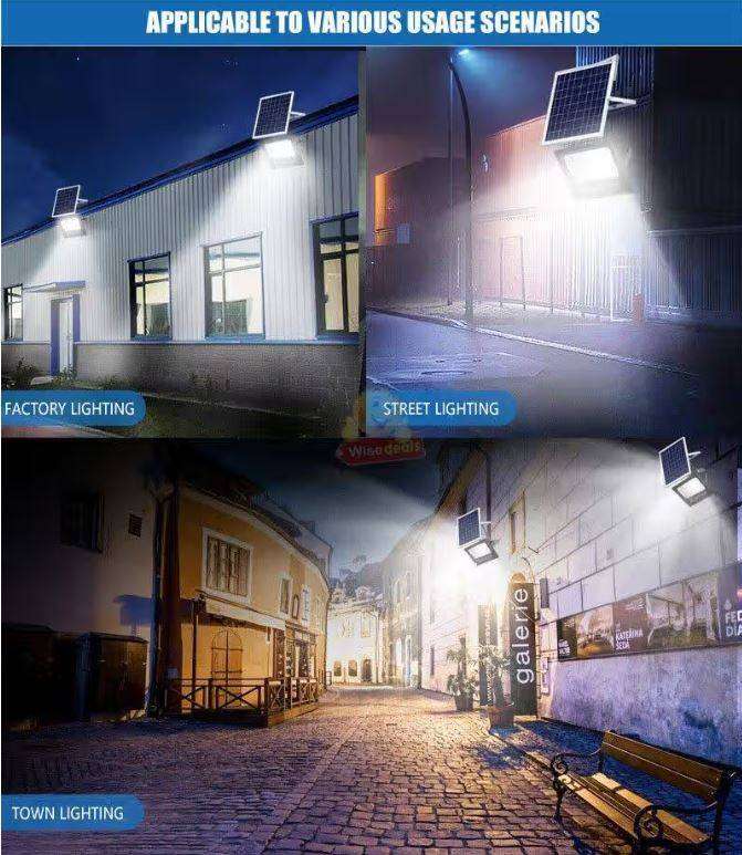 200W Solar Flood Light with Panel and Remote